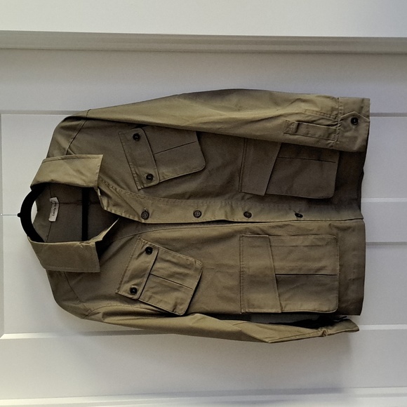 NWT Men's Cotton Lightweight Multi Pocket Jacket (Army Green) - Gentle Herd - Picture 7 of 13